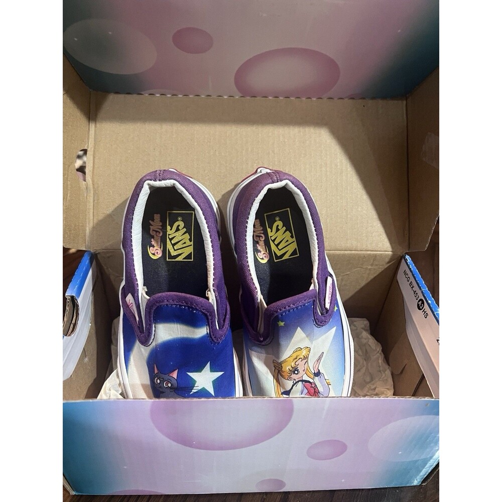 Vans X Pretty Guardian Sailor Moon Kids slip-on Size US 11 Toddler #721356 BOX